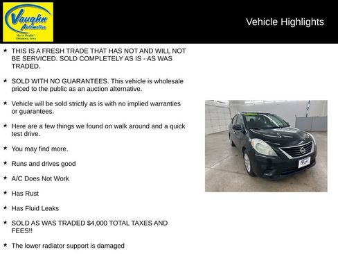 Used 2014 Nissan Versa SV image 2