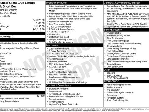 Used 2024 Hyundai Santa Cruz Limited AWD/4WD image 49