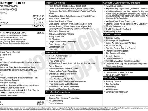 Certified 2022 Volkswagen Taos SE w/ Driver Assistance Package image 12