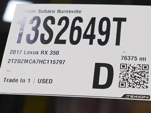 Used 2017 Lexus RX 350 F Sport w/ Cold Weather Package AWD/4WD image 34