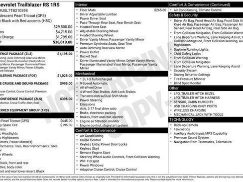New 2026 Chevrolet TrailBlazer RS w/ Convenience Package AWD/4WD image 35