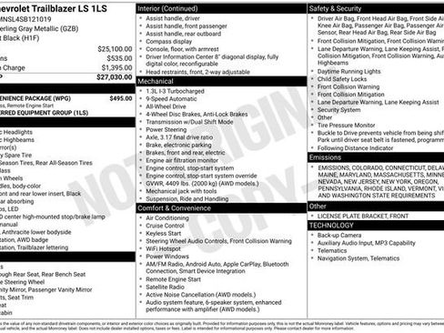 Certified 2025 Chevrolet TrailBlazer LS w/ LS Convenience Package image 12