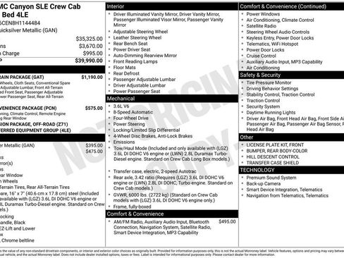 Used 2017 GMC Canyon SLE w/ All Terrain Package image 6