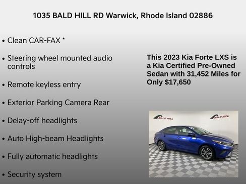 Certified 2023 Kia Forte LXS w/ LXS Technology Package image 14