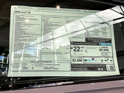 New 2025 Audi S6 Prestige image 14
