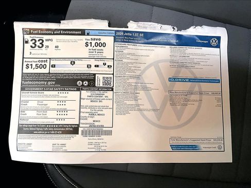 New 2026 Volkswagen Jetta SE image 34