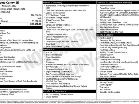 Used 2021 Toyota Camry SE image 1