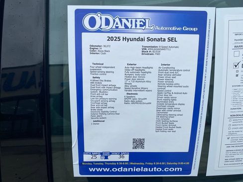 Used 2025 Hyundai Sonata SEL FWD image 27
