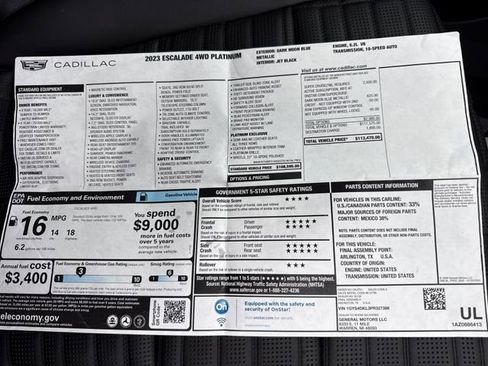 Used 2023 Cadillac Escalade Premium Luxury Platinum image 40