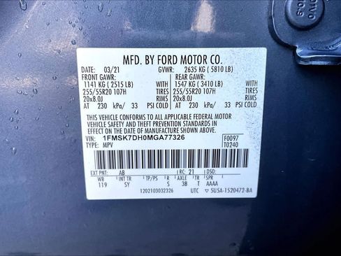 Used 2021 Ford Explorer XLT w/ Equipment Group 202A RWD image 33