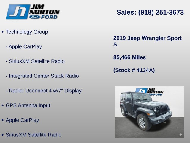 Used 2019 Jeep Wrangler Sport AWD/4WD image 16