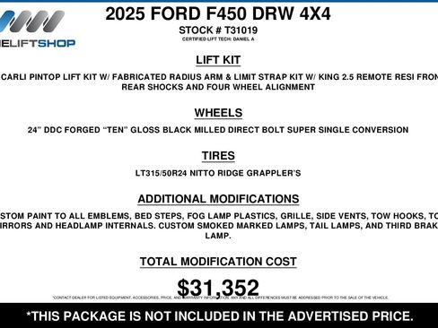 Used 2025 Ford F450 Platinum w/ FX4 Off-Road Package image 2