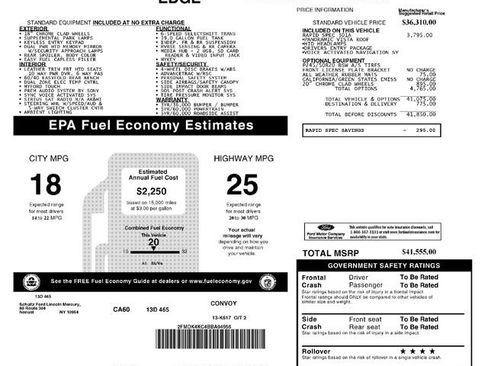 Used 2011 Ford Edge Limited w/ 301A Rapid Spec Order Code AWD/4WD image 1