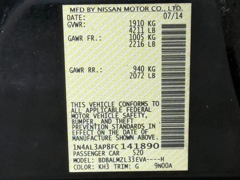 Used 2015 Nissan Altima 2.5 SV w/ Convenience Package FWD image 32