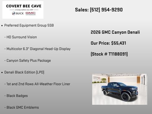 New 2026 GMC Canyon Denali w/ LPO, Denali Black Edition AWD/4WD image 32