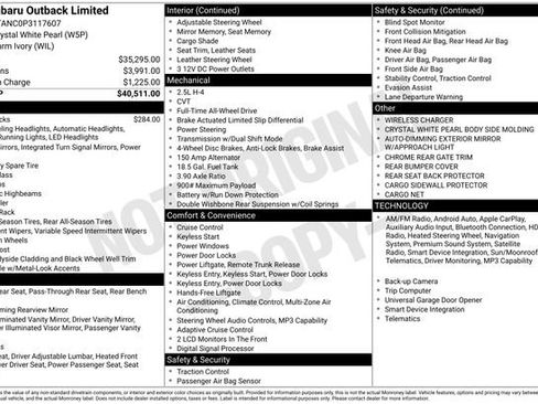 Used 2023 Subaru Outback Limited AWD/4WD image 5