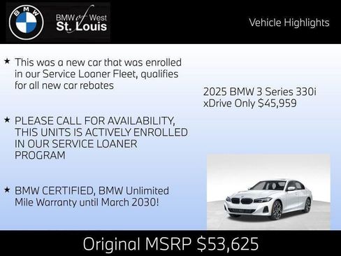 Certified 2025 BMW 330i xDrive Sedan w/ Premium Package image 50