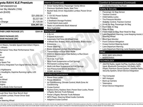 Used 2019 Toyota RAV4 XLE Premium w/ All Weather Liner Package image 2