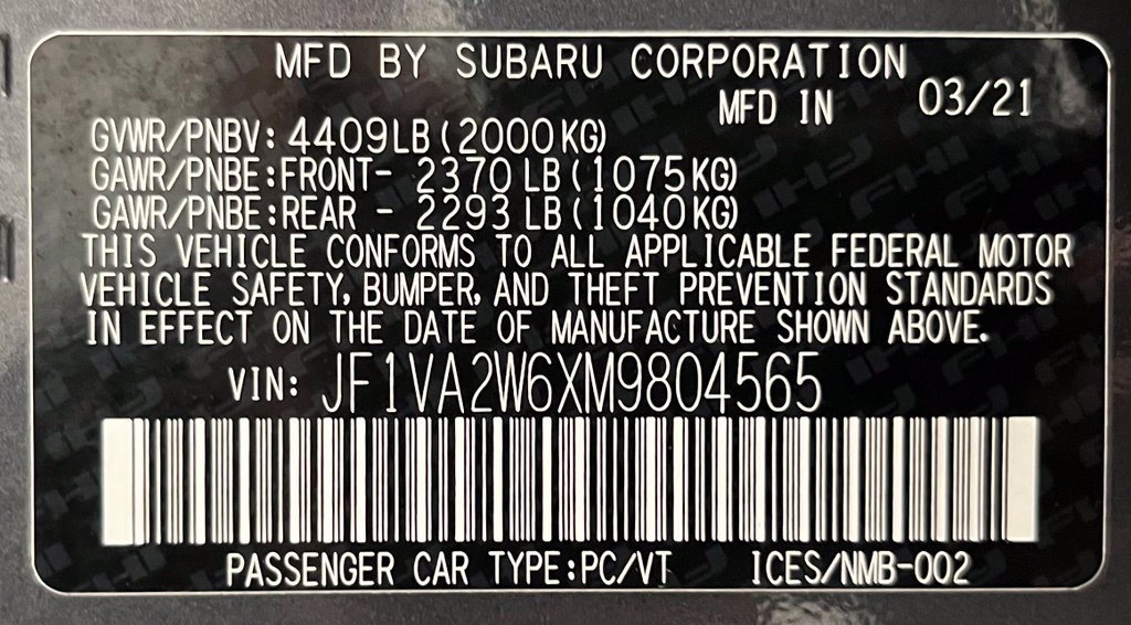 Used 2021 Subaru WRX STI Limited AWD/4WD image 60