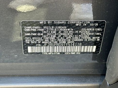 New 2026 Subaru Outback Premium AWD/4WD image 35