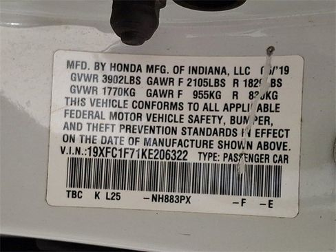 Used 2019 Honda Civic EX-L image 27