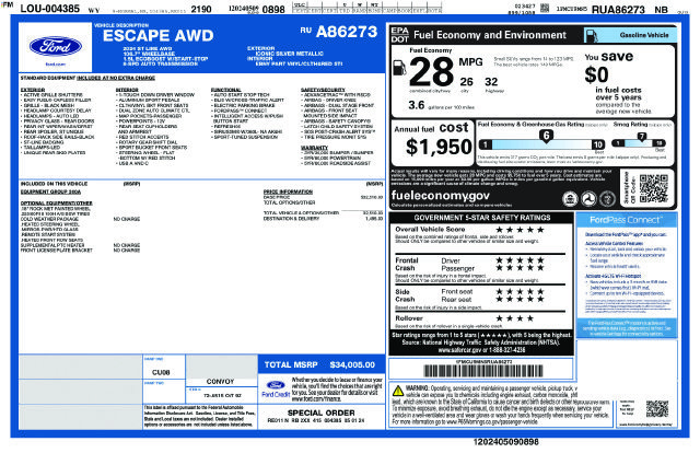 Used 2024 Ford Escape ST-Line AWD/4WD image 30