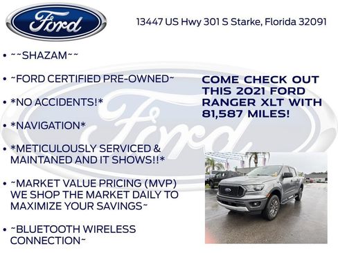 Certified 2021 Ford Ranger XLT w/ Equipment Group 301A Mid RWD image 6
