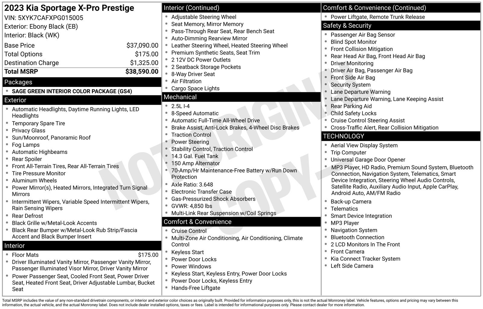 Used 2023 Kia Sportage X-Pro Prestige AWD/4WD image 3