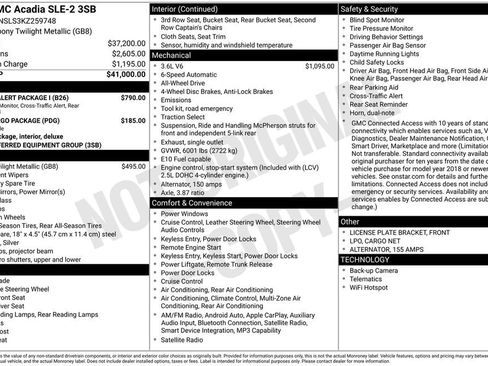 Used 2019 GMC Acadia SLE w/ Driver Alert Package I image 48