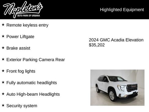 Used 2024 GMC Acadia Elevation FWD image 16
