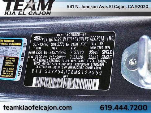 Certified 2021 Kia Telluride SX w/ Towing Package FWD image 38