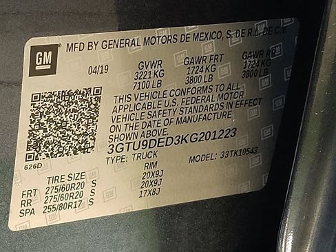 Used 2019 GMC Sierra 1500 SLT w/ SLT Premium Plus Package AWD/4WD image 33