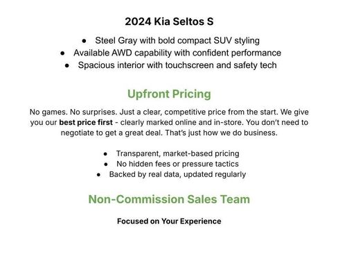 Used 2024 Kia Seltos S AWD/4WD image 3