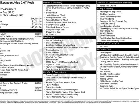 Certified 2025 Volkswagen Atlas Peak Edition SE AWD/4WD image 10