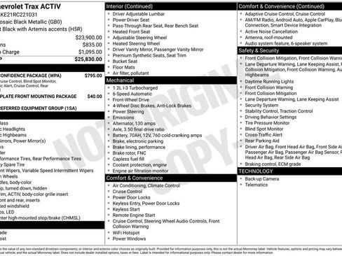 Used 2024 Chevrolet Trax ACTIV w/ Driver Confidence Package FWD image 2