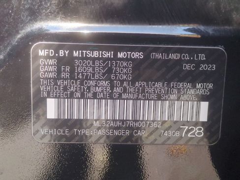 Used 2024 Mitsubishi Mirage FWD image 23