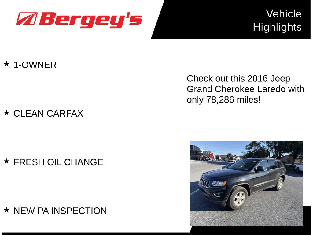 Used 2016 Jeep Grand Cherokee Laredo w/ Quick Order Package 23E AWD/4WD image 5
