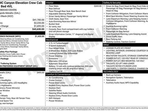 New 2025 GMC Canyon Elevation w/ Convenience Package image 7