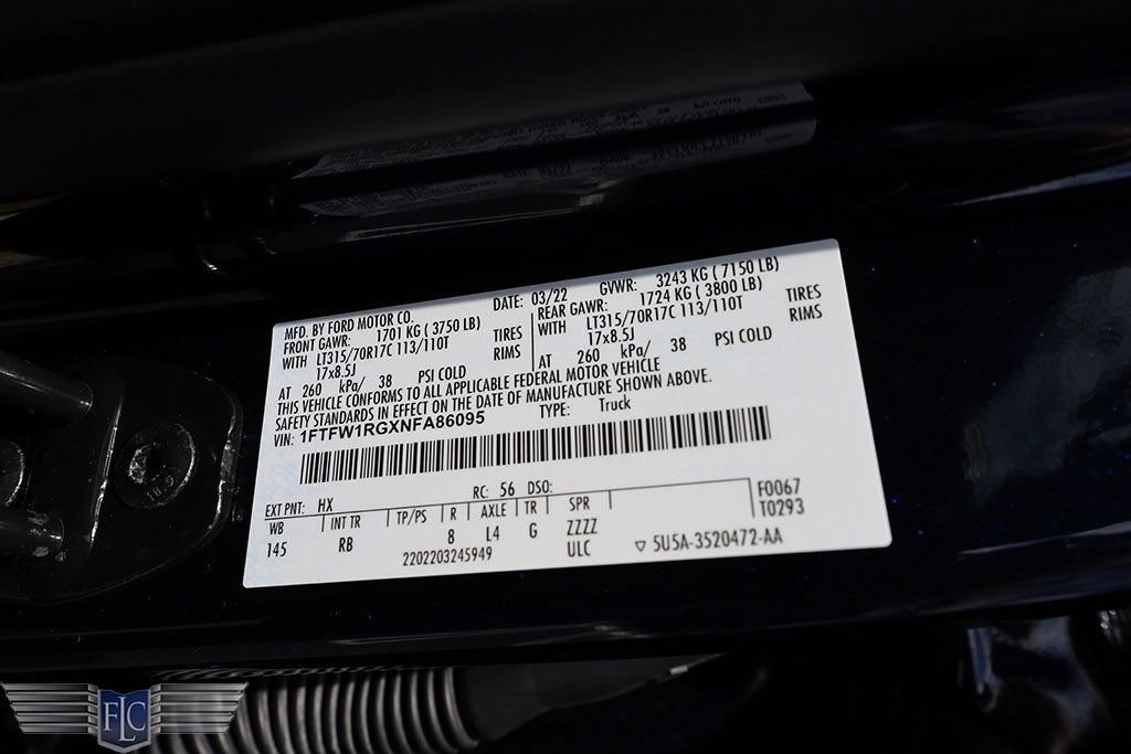 Used 2022 Ford F150 Raptor w/ Equipment Group 801A High AWD/4WD image 51