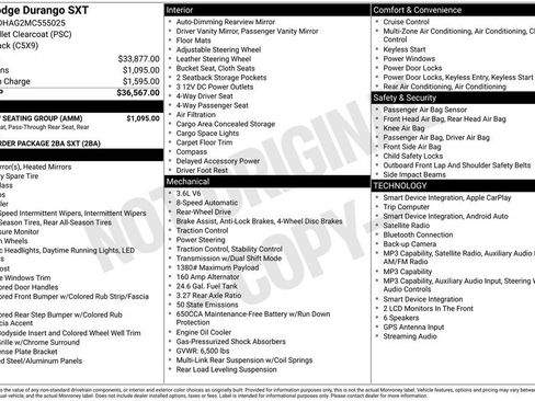 Used 2021 Dodge Durango SXT w/ 3rd Row Seating Group RWD image 1