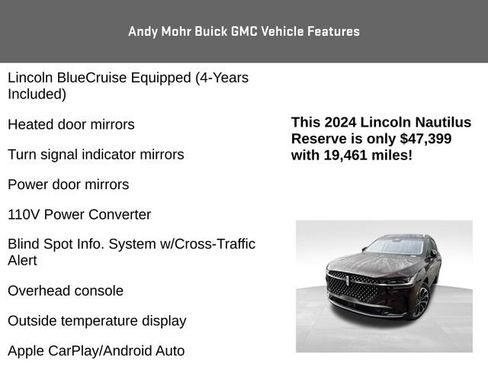 Used 2024 Lincoln Nautilus Reserve w/ Equipment Group 202A AWD/4WD image 12