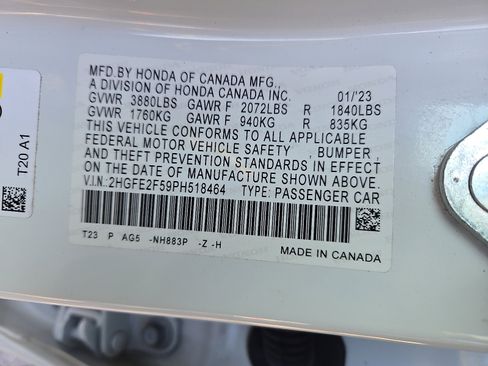 Certified 2023 Honda Civic Sport image 4