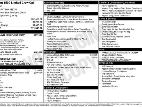 Used 2021 RAM 1500 Limited AWD/4WD image 2