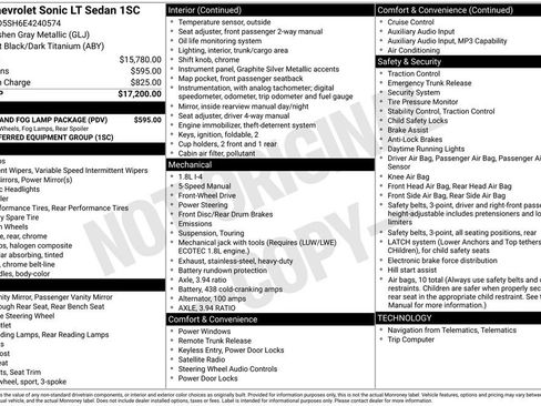 Used 2014 Chevrolet Sonic LT w/ Wheels and Fog Lamp Package FWD image 17