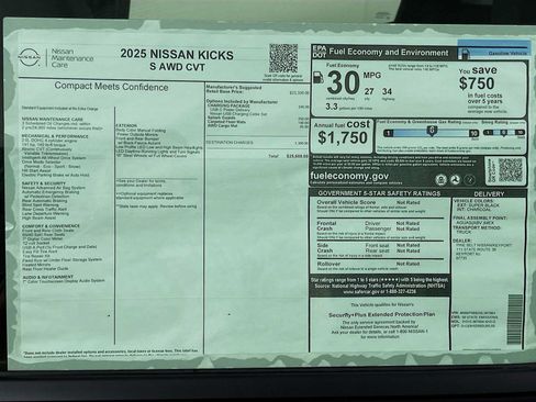 Certified 2025 Nissan Kicks S w/ Charging Package AWD/4WD image 6