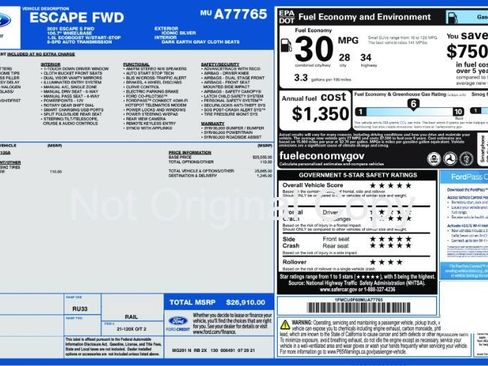 Used 2021 Ford Escape S FWD image 9