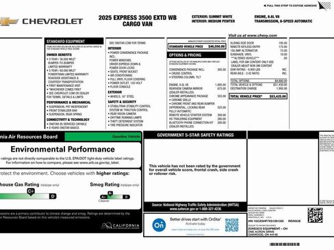 New 2025 Chevrolet Express 3500 Extended w/ Driver Convenience Package RWD image 4