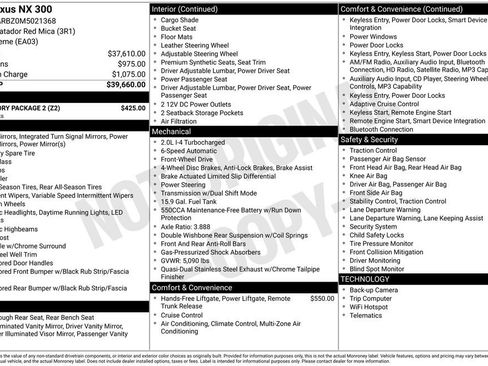 Used 2021 Lexus NX 300 FWD w/ Accessory Package 2 image 3