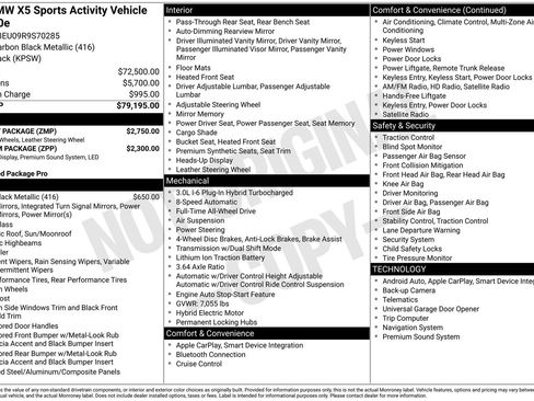 Used 2024 BMW X5 xDrive50e w/ M Sport Package AWD/4WD image 39