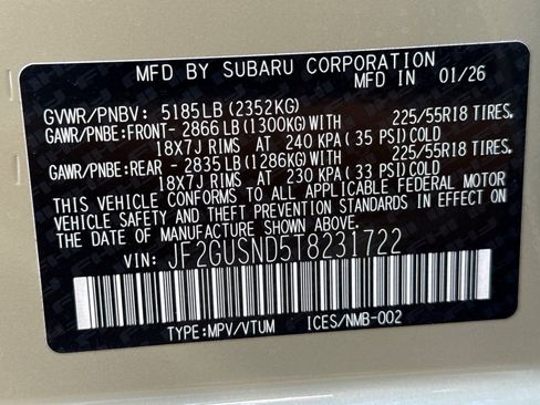 Certified 2026 Subaru Crosstrek 2.5i Limited AWD/4WD image 28